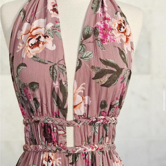 Illa Illa Purple Floral Print Maxi Dress - Picture 2 of 4